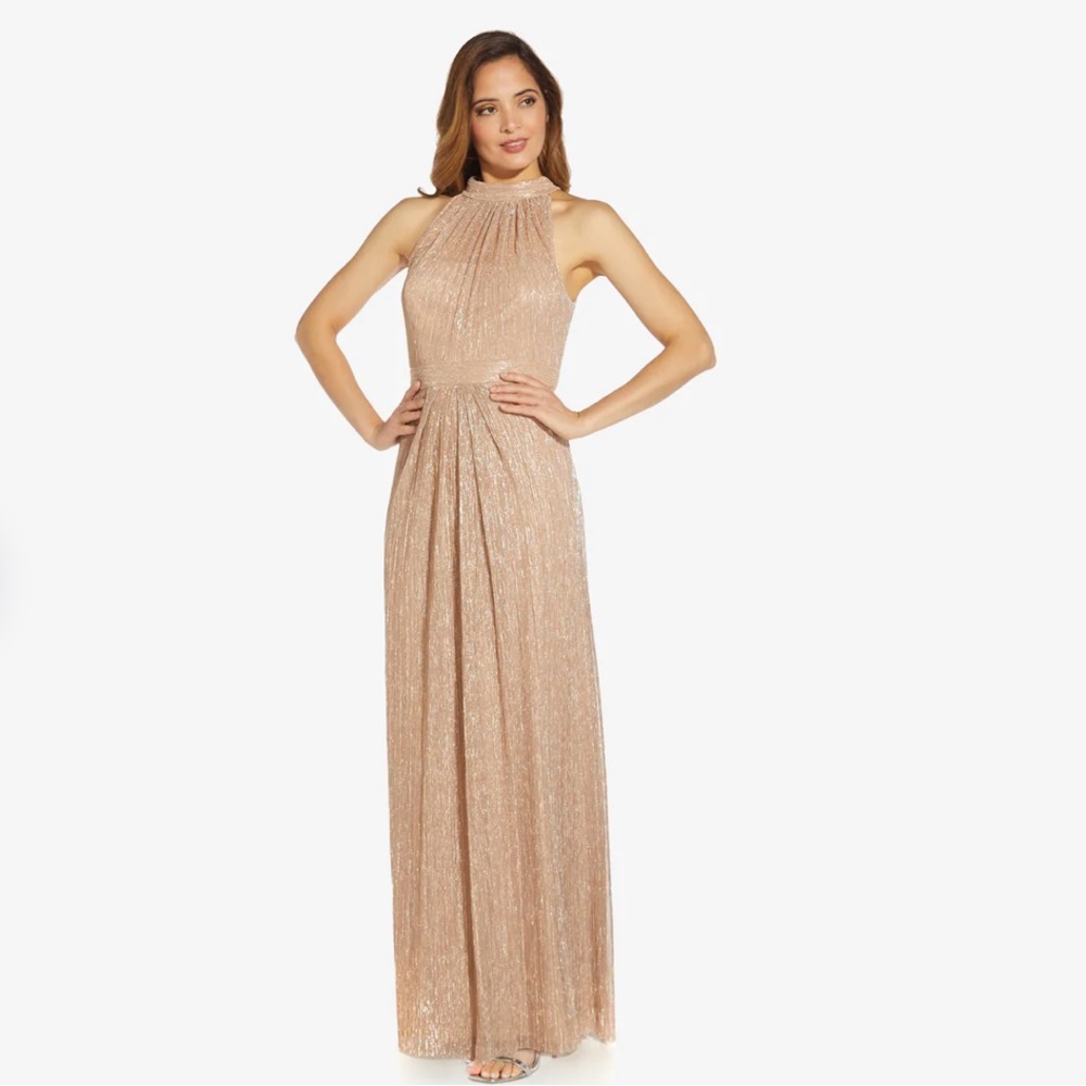 Adrianna papell metallic gown